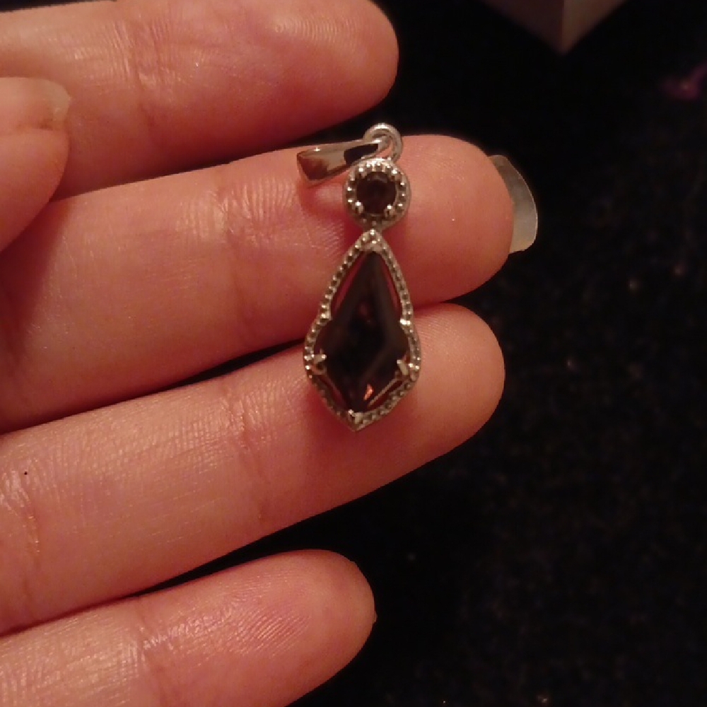 Brazilian Smoky Quartz Pendant in Platinum Over Copper 1.35 ctw